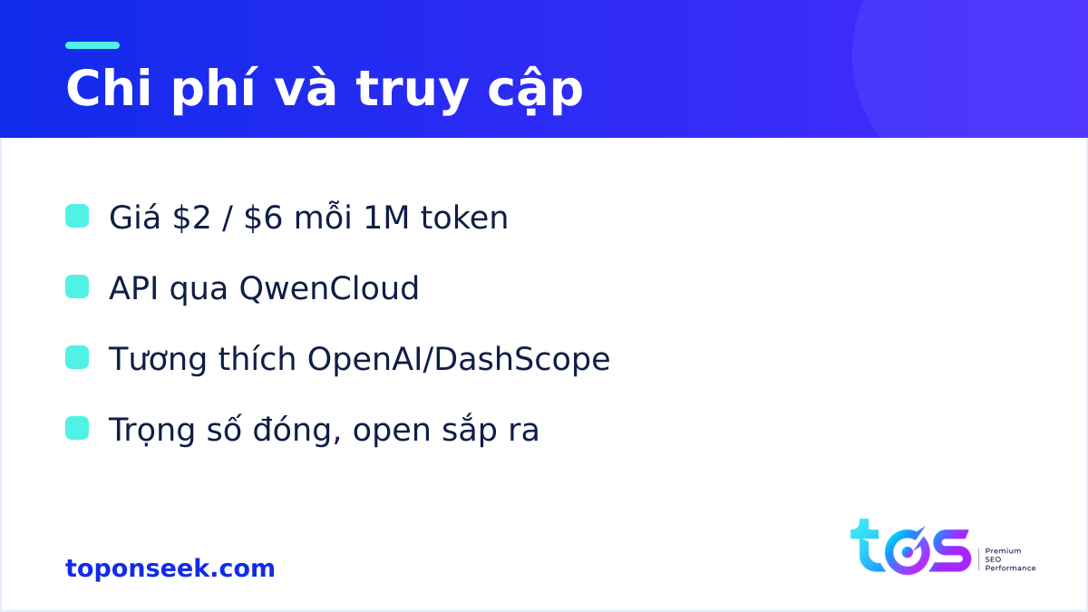 Chi phí và cách truy cập Qwen3.8 Max
