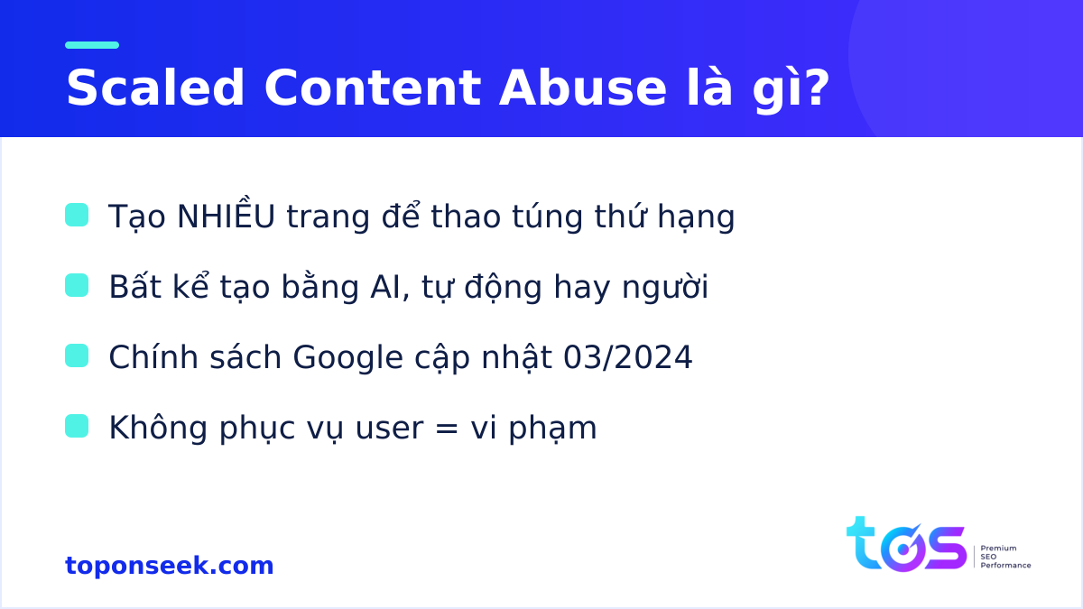 Scaled Content Abuse là gì?