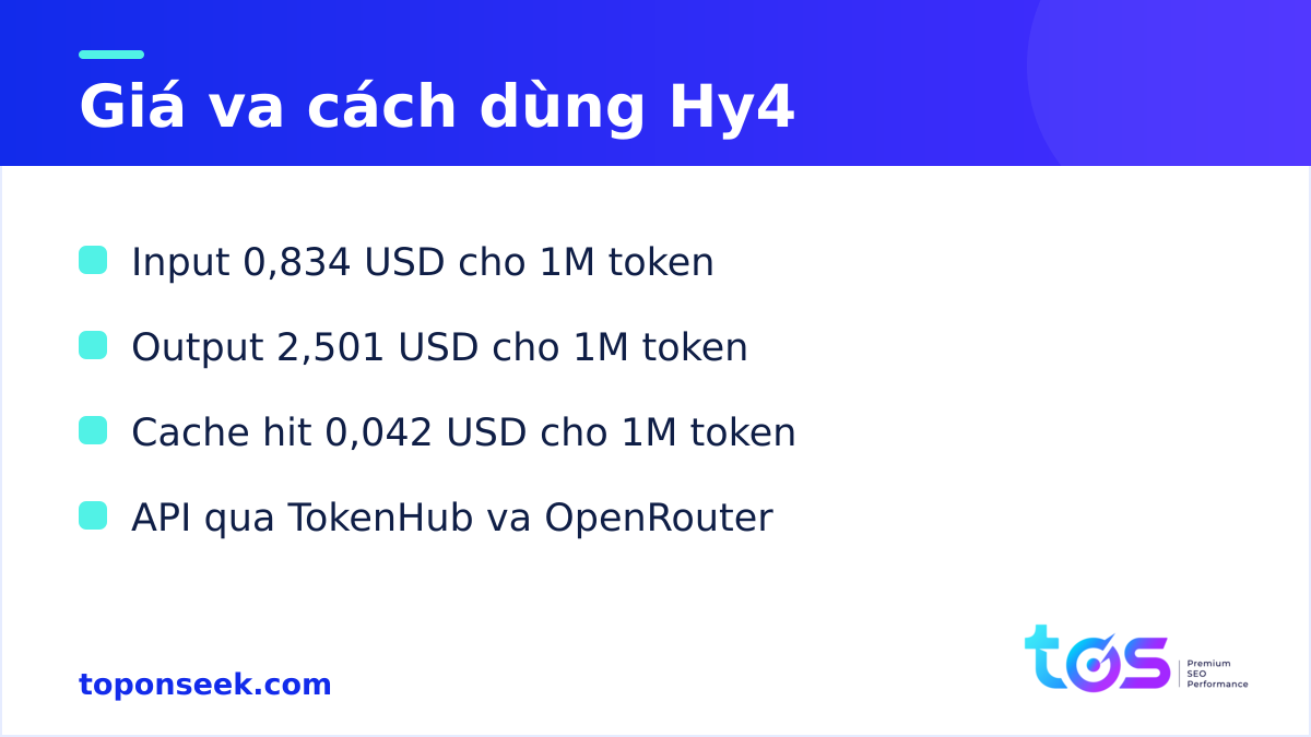 Giá và cách dùng Tencent Hunyuan Hy4 - API qua TokenHub và OpenRouter
