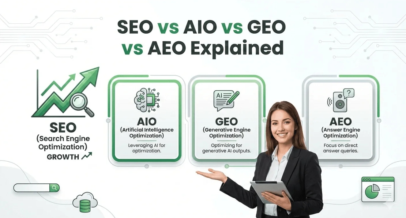 AEO vs SEO vs GEO vs AIO 