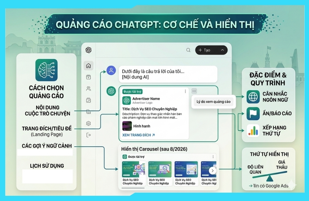 Cách ChatGPT Ads hiển thị