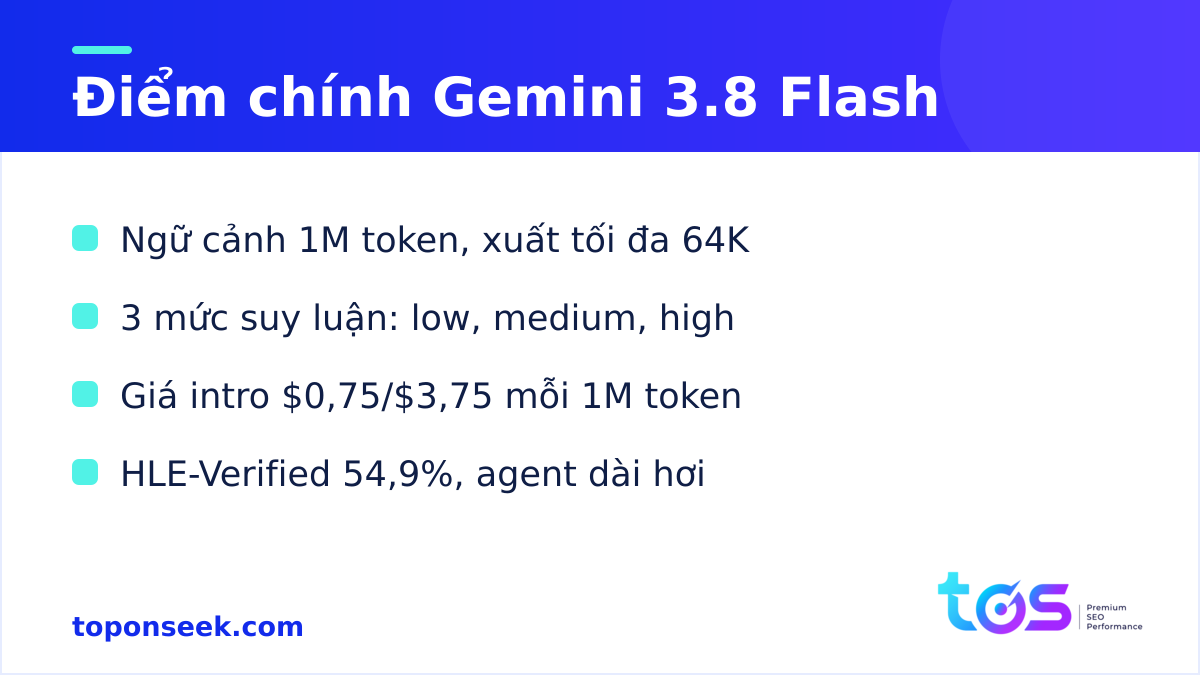 Điểm chính của Gemini 3.8 Flash