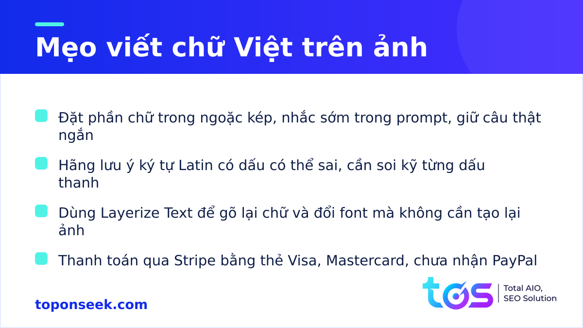 Mẹo viết chữ tiếng Việt có dấu trên ảnh tạo bằng Ideogram