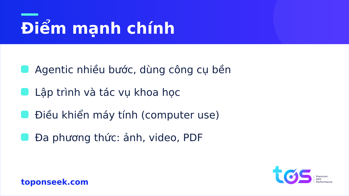 Điểm mạnh agentic của Muse Spark 1.3