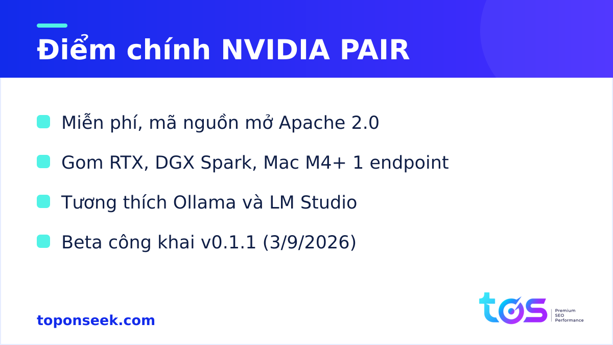 Điểm chính của NVIDIA PAIR — router suy luận AI cục bộ