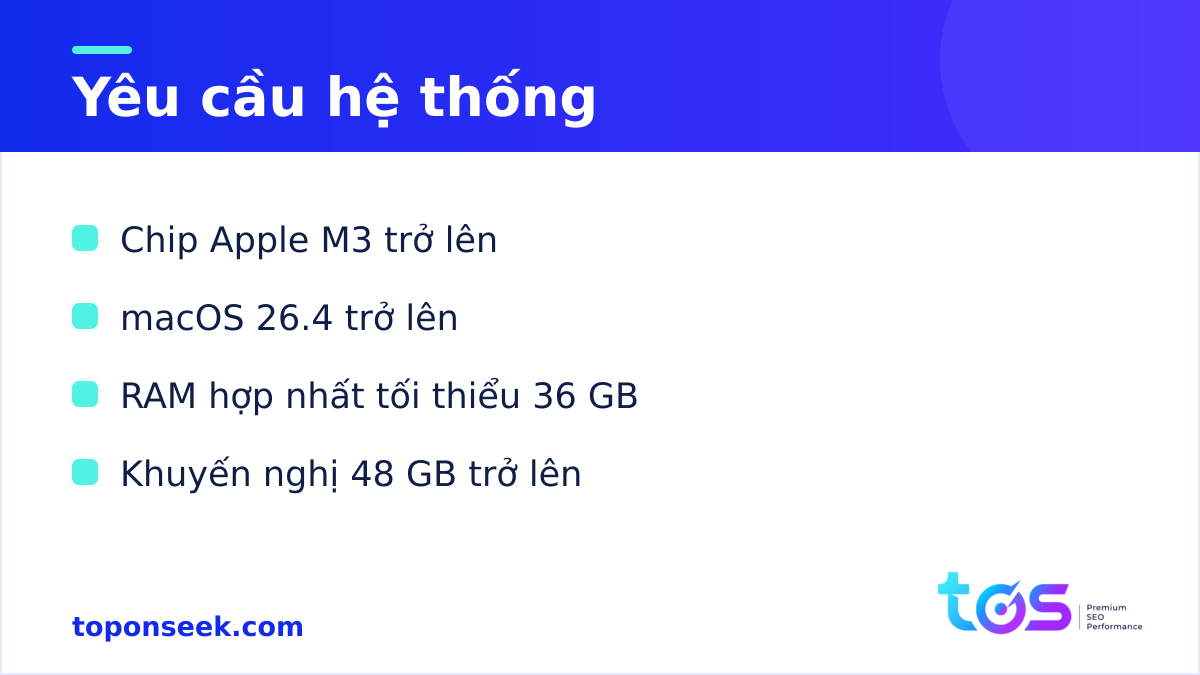 Yêu cầu hệ thống để chạy Splash Engine trên Mac Apple Silicon