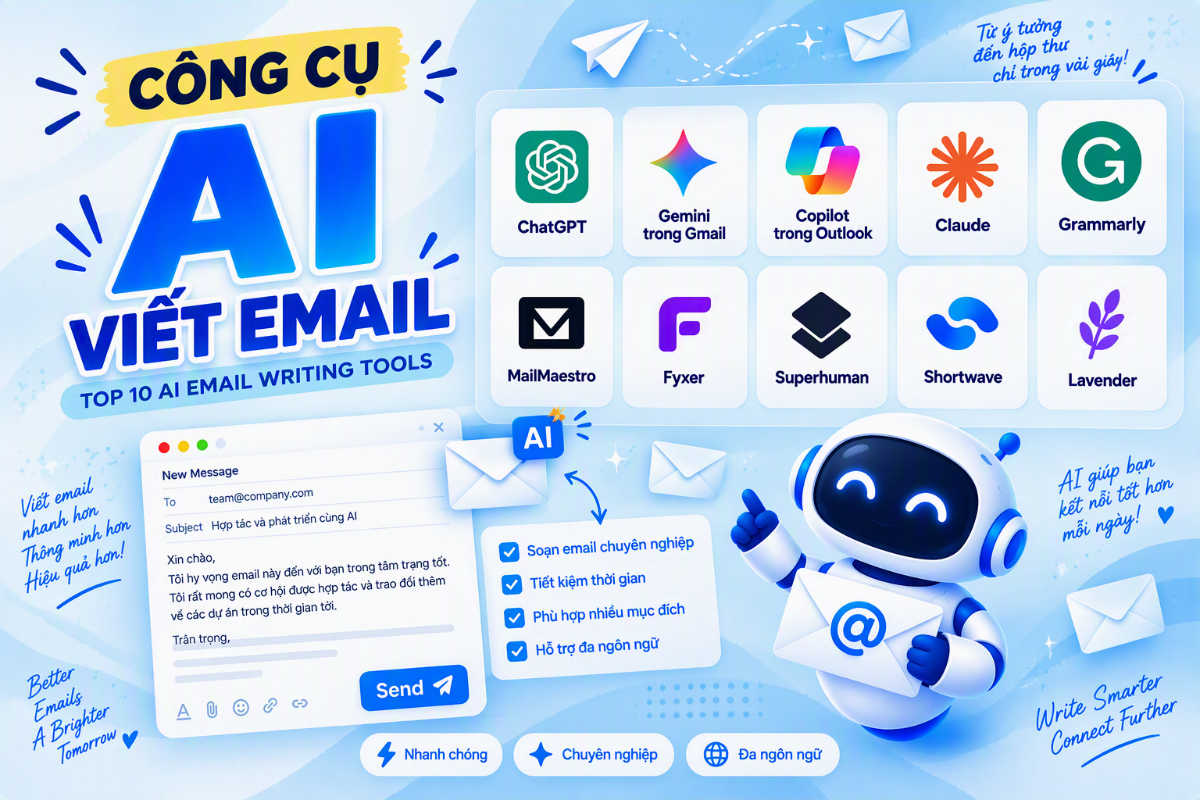 10 công cụ AI Viết email