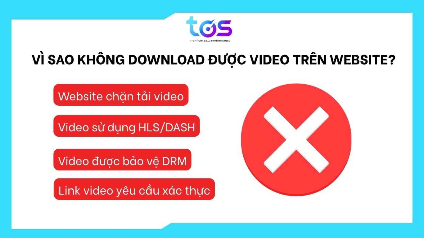 Nguyên nhân không download video được trên website