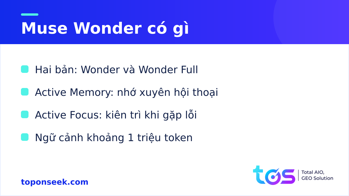 Tính năng chính của Muse Wonder