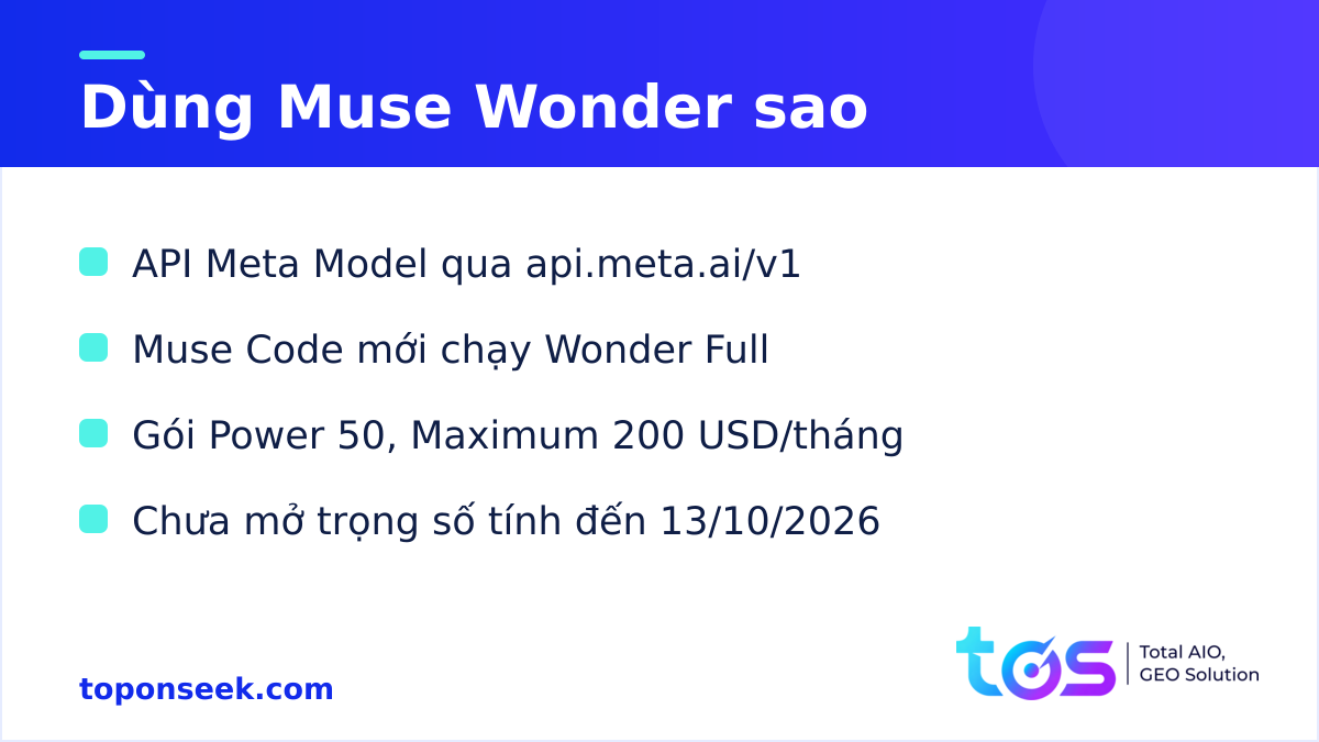 Cách dùng Muse Wonder qua API và Muse Code